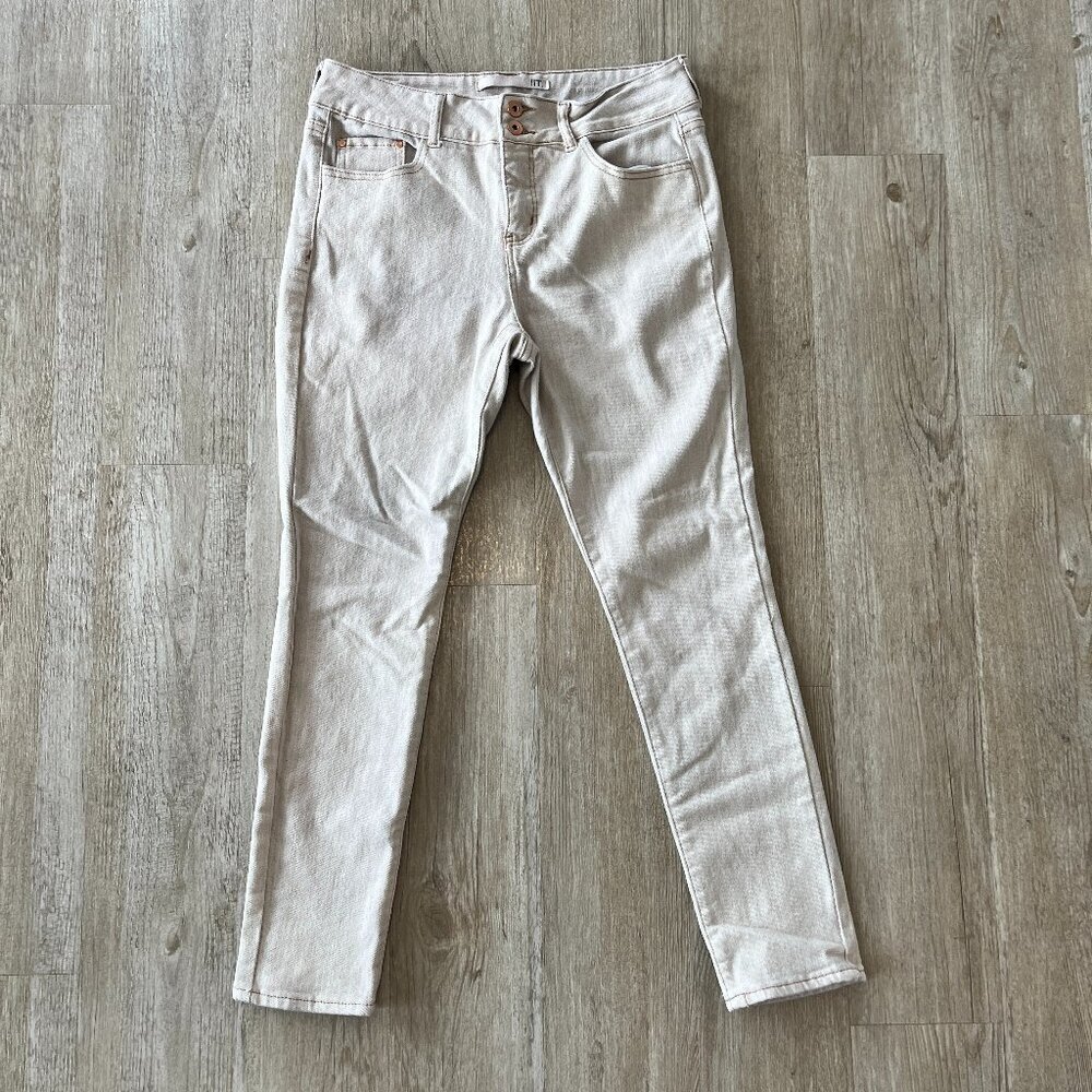 Womens !iT Kylie High Rise Curvy Skinny Ankle Tan Jeans - 12